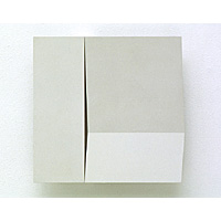 John Carter: Illusion, 1993, Acryl/Marmorpuder/Holz, 30 x 30 cm