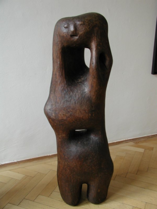 Hans Steinbrenner: Mondmädchen, 1955, Linde, 124 cm hoch